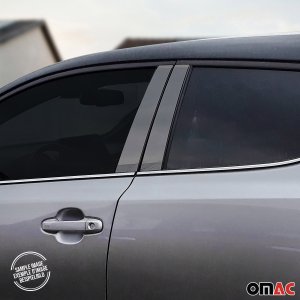 Toyota RAV4 Pillar Trims - Omac - S.Steel - Gloss Dark - 2013-2018